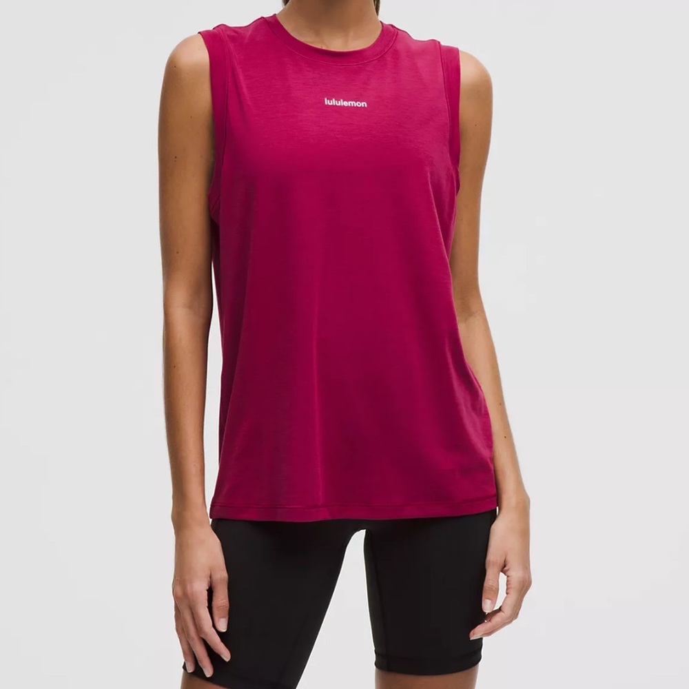 lululemon athletica Magenta Smoke Sleeveless Muscle Tee Relaxed Fit